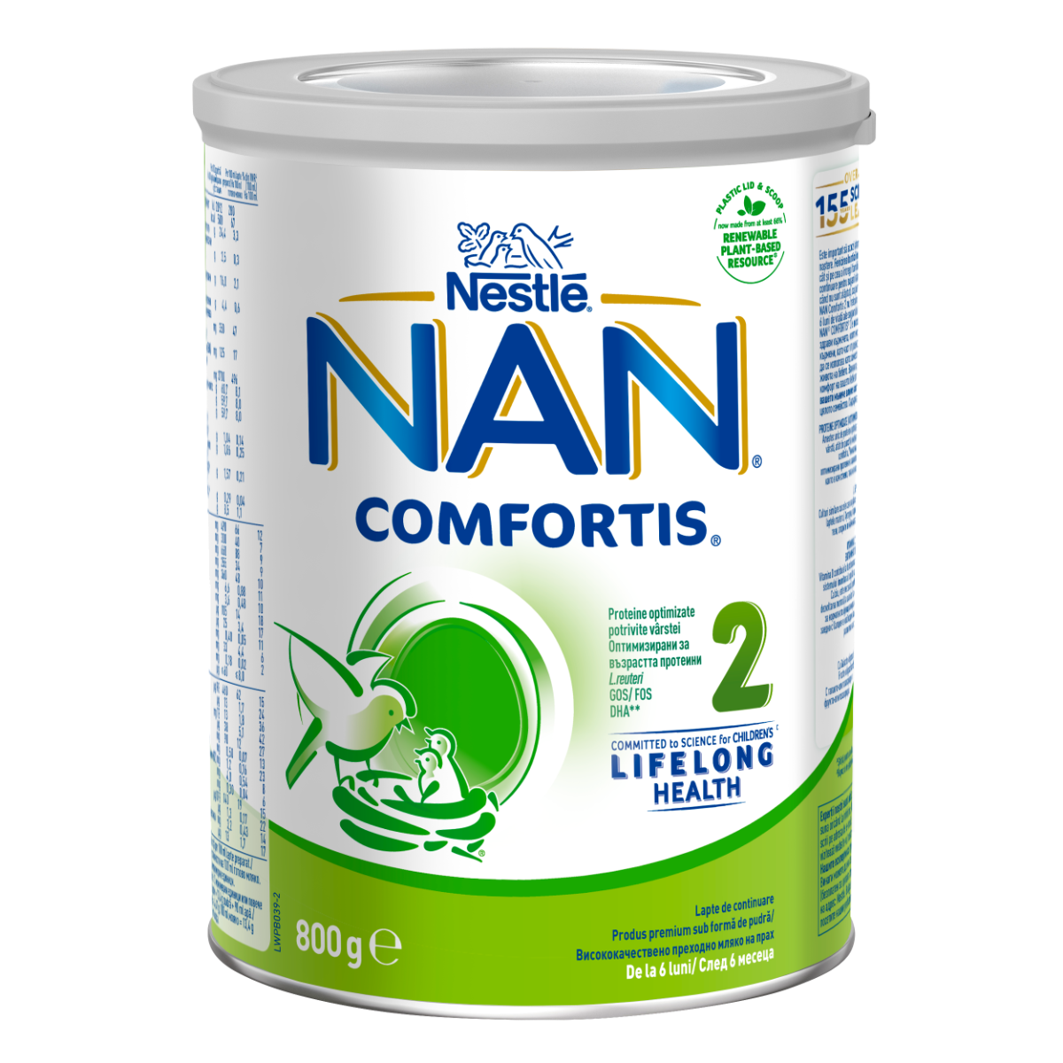 Lapte praf Nan 2 Comfortis, incepand de la 6 luni, 800g, Nestle