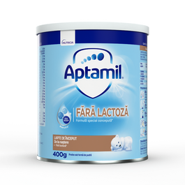 Lapte de inceput de la nastere fara lactoza, 400g, Aptamil