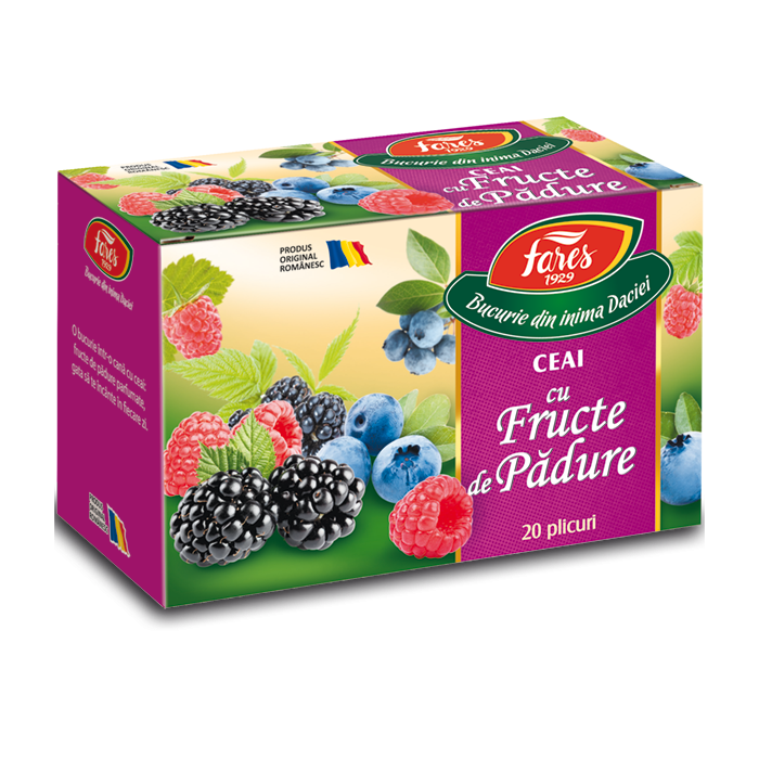 Ceai Fructe de padure, 20 plicuri, Fares