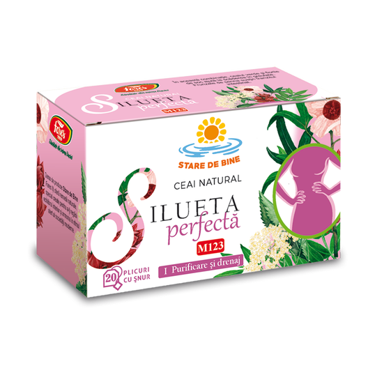 Ceai Silueta perfecta - purificare si drenaj, 20 plicuri, Fares