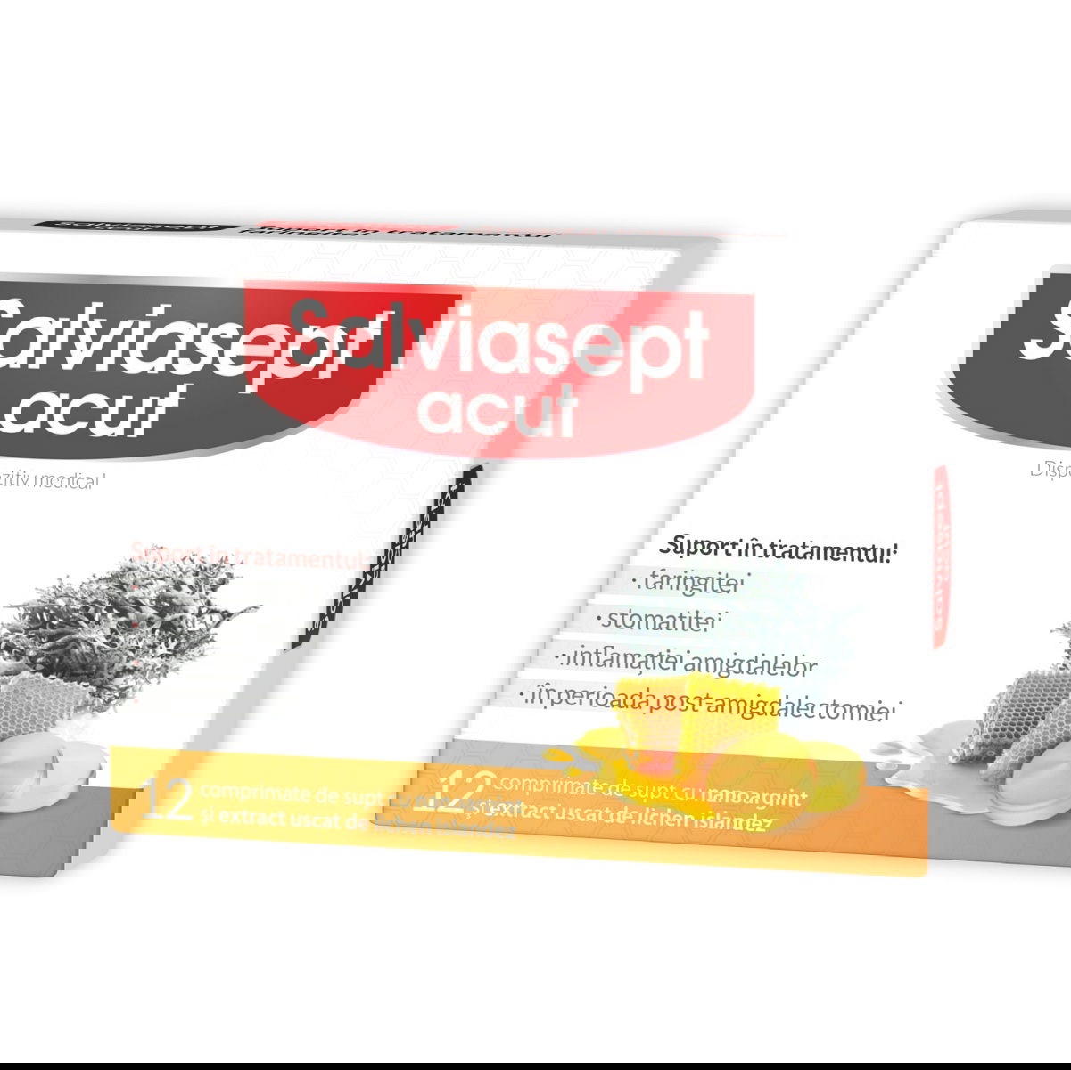 Salviasept Acut, 12 comprimate, Zdrovit