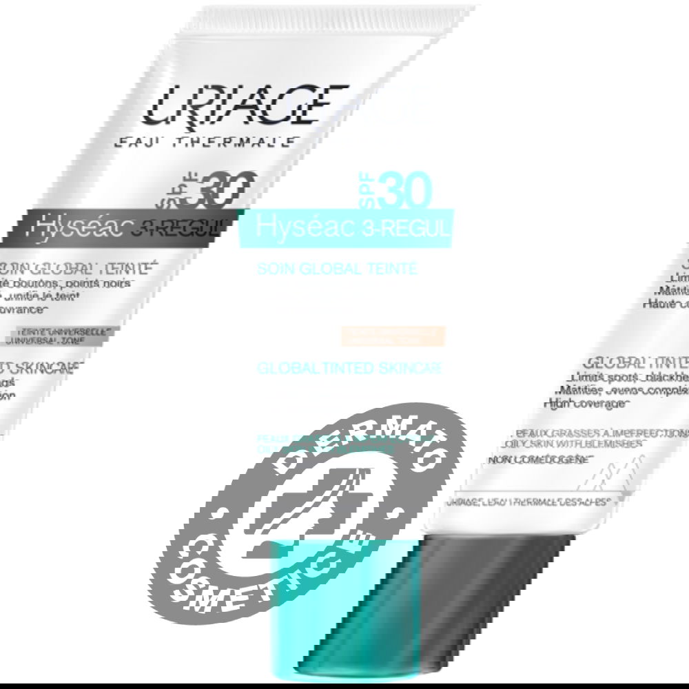 Crema colorata cu SPF 30 Hyseac 3-Regul, 40ml, Uriage