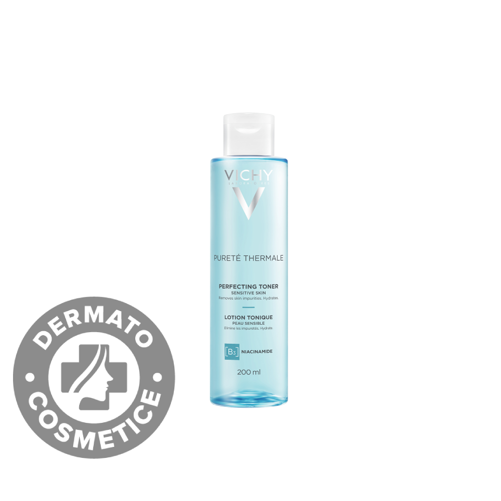 Lotiune tonica detoxifianta pentru ten sensibil Purete Thermale, 200 ml, Vichy