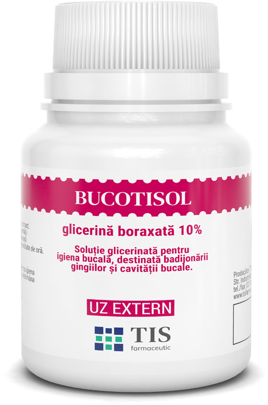 Bucotisol glicerina boraxata 10%, 25ml, Tis Farmaceutic