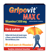 Gripovit Max C fara zahar, 10 plicuri, Zdrovit