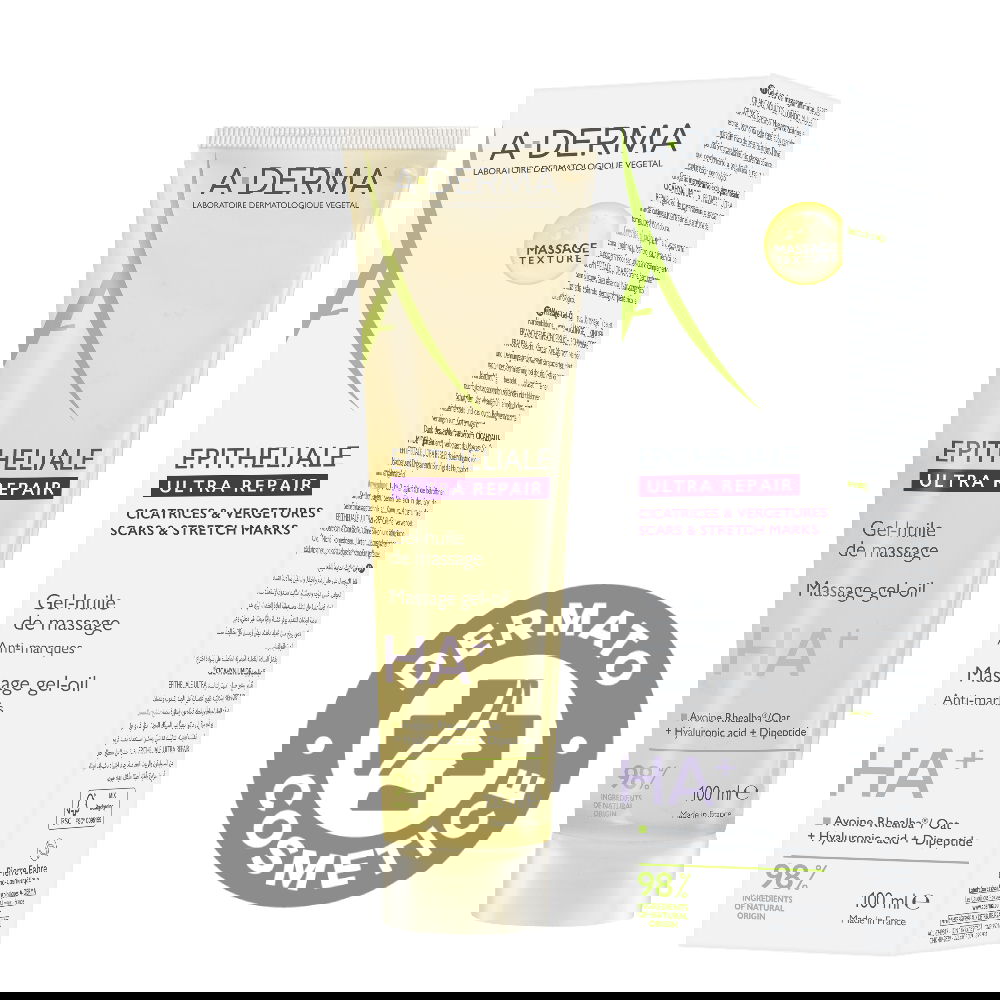 Gel-Ulei de masaj pentru vergeturi si cicatrici Epitheliale AH Ultra Repair, 100ml, A-Derma