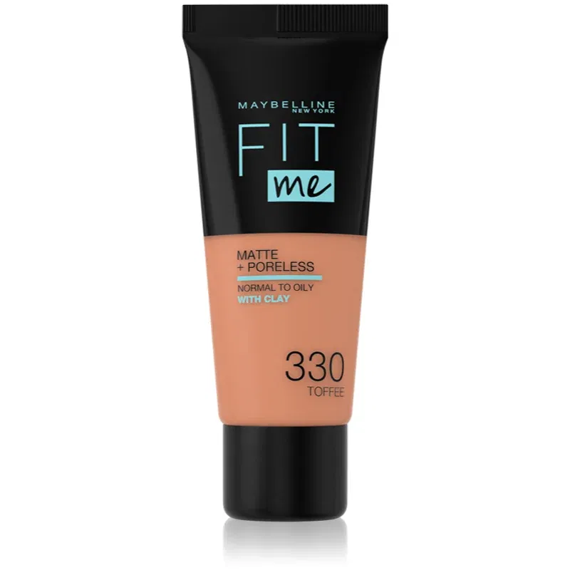 MAYBELLINE NEW YORK Fit Me! Matte+Poreless machiaj mat pentru piele normală și grasă culoare 330 Toffee 30 ml