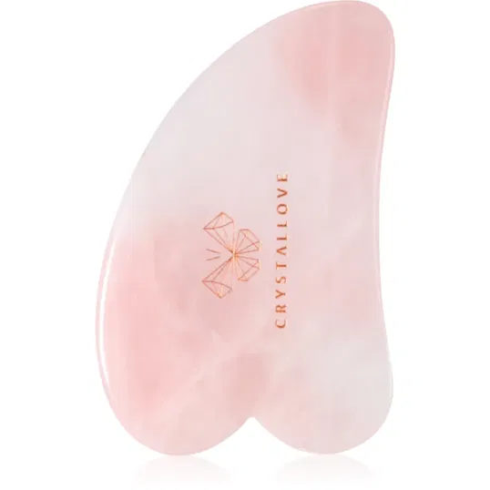 Crystallove Rose Quartz Gua Sha accesoriu de masaj 1 buc