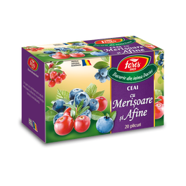 Ceai de merisoare si afine, 20 de plicuri, Fares