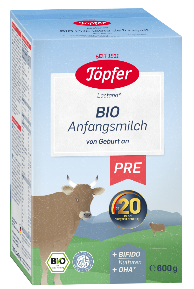 Formula lapte praf Lactana Pre Bio +0 luni, 600g, Topfer
