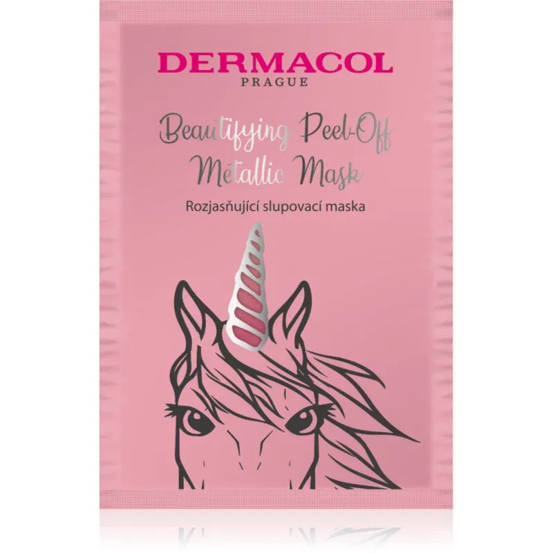 Dermacol Beautifying Peel-Off Metallic Mask mască exfoliantă pentru o piele mai luminoasa 15 ml