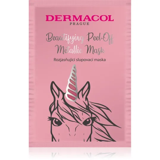 Dermacol Beautifying Peel-Off Metallic Mask mască exfoliantă pentru o piele mai luminoasa 15 ml