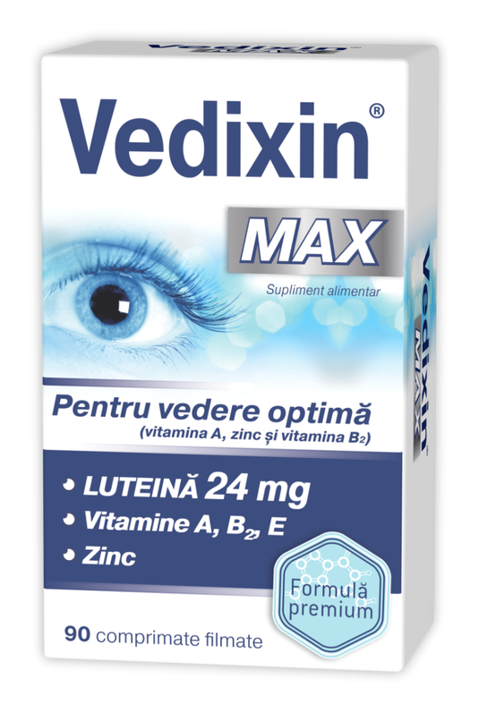 Vedixin Max pentru vedere optima, 90 comprimate, Zdrovit