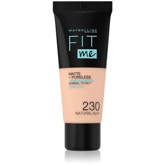 MAYBELLINE NEW YORK Fit Me! Matte+Poreless machiaj mat pentru piele normală și grasă culoare 230 Natural Buff 30 ml