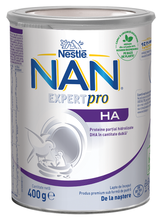Nan HA Formula lapte praf premium hipoalergenic +0 luni, 400g, Nestle