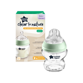 Biberon din sticla cu tetina din silicon Closer to Nature 0 luni+, 150ml, Tommee Tippee