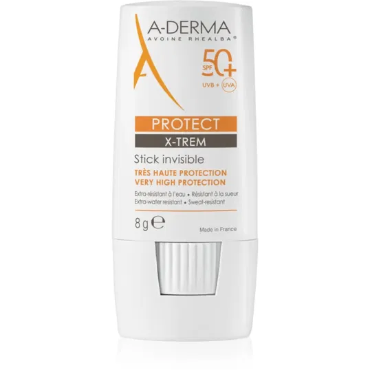 A-Derma Protect X-Trem Invisible Stick stick protector pentru zonele sensibile SPF 50+ 8 g