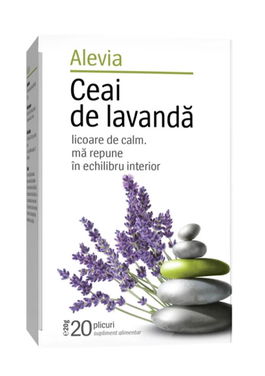 Ceai de lavanda, 20 plicuri, Alevia