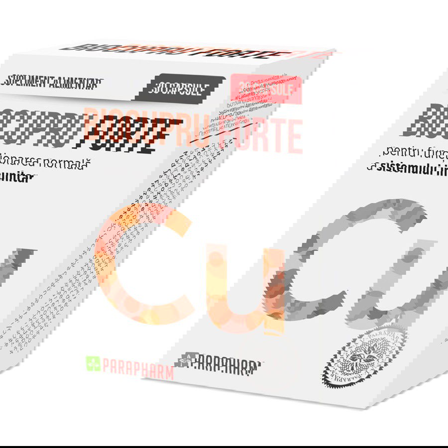 BioCupru Forte, 30 capsule, Parapharm