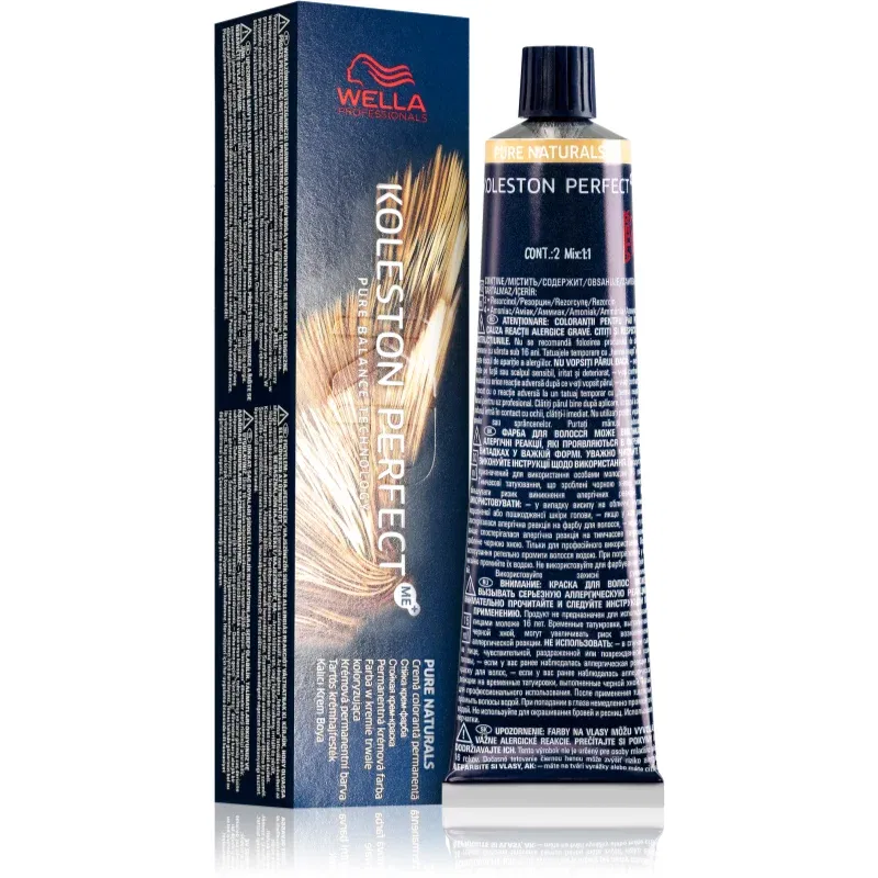 Wella Professionals Koleston Perfect ME+ Pure Naturals Culoare permanenta pentru par culoare 8/01 60 ml