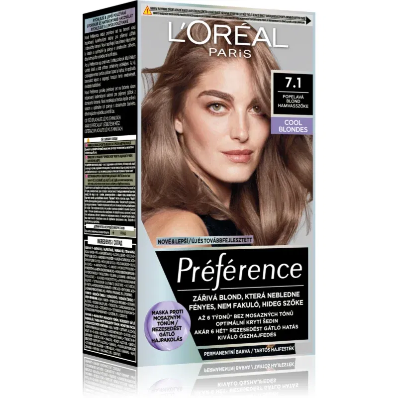 L’Oréal Paris Préférence culoare par culoare 7.1 Ashy Blond