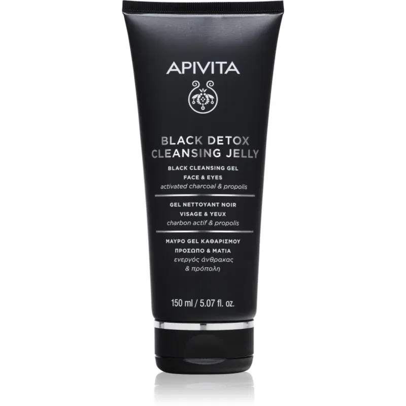 Apivita Cleansing Black Detox Cleansing Gel gel de curățare cu carbune activ pentru față și ochi 50 ml