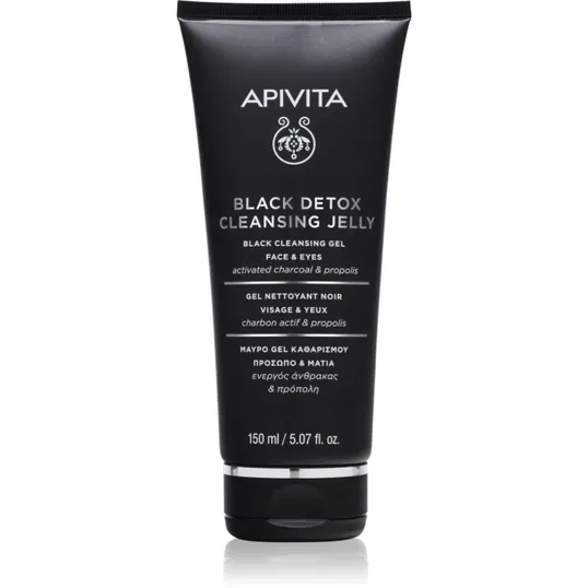 Apivita Cleansing Black Detox Cleansing Gel gel de curățare cu carbune activ pentru față și ochi 50 ml