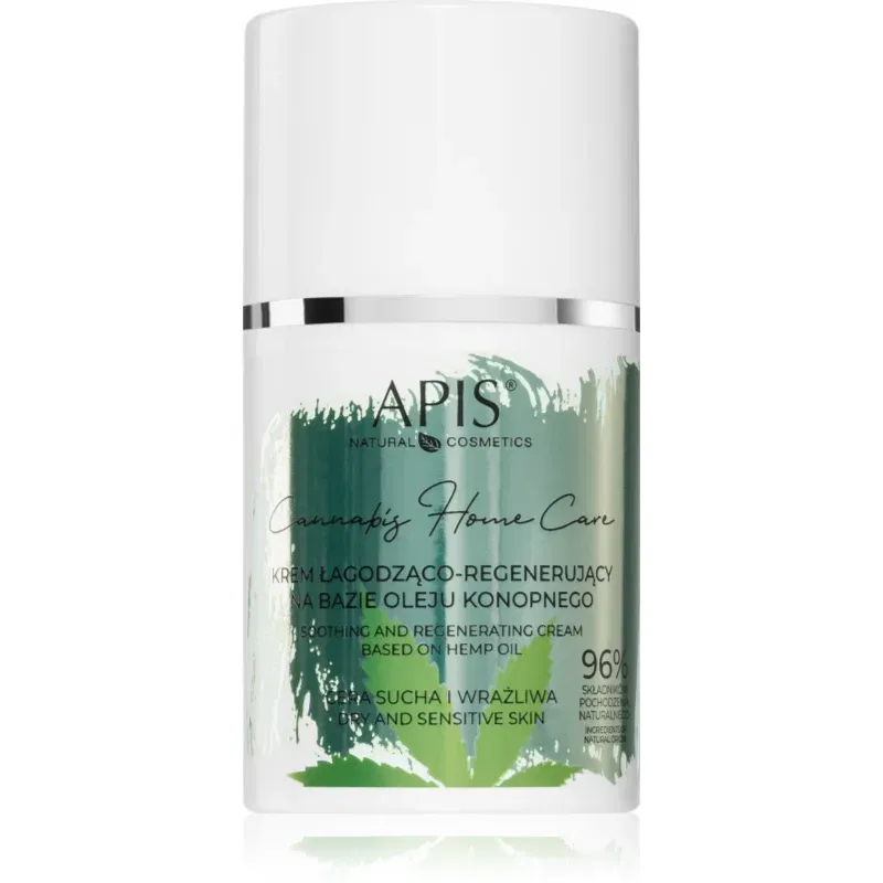 Apis Natural Cosmetics Cannabis Home Care crema hidratanta usoara pentru piele uscata spre sensibila 50 ml