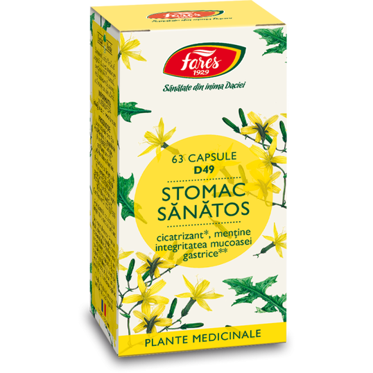Stomac sanatos D49, 63 capsule, Fares