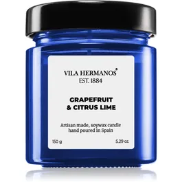 Vila Hermanos Apothecary Cobalt Blue Grapefruit & Citrus Lime lumânare parfumată 150 g