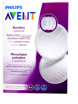 Tampoane de unica folosinta pentru sani SCF254/13, 100 bucati, Philips Avent