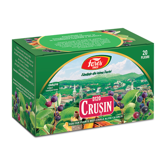 Ceai din scoarta de crusin D120, 20 plicuri, Fares