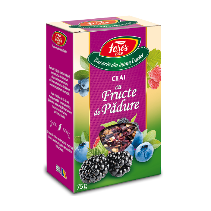 Ceai cu fructe de padure, 75g, Fares