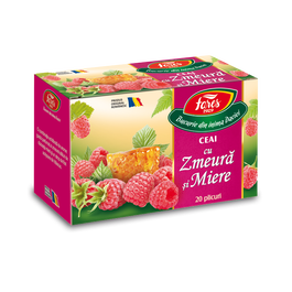 Ceai cu zmeura si miere, 20 plicuri, Fares