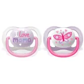 Philips Avent Ultra Air SCF080/02 0-6 m suzetă Girl 2 buc