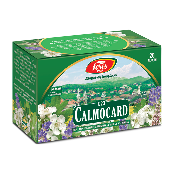 Ceai Calmocard C23, 20 plicuri, Fares