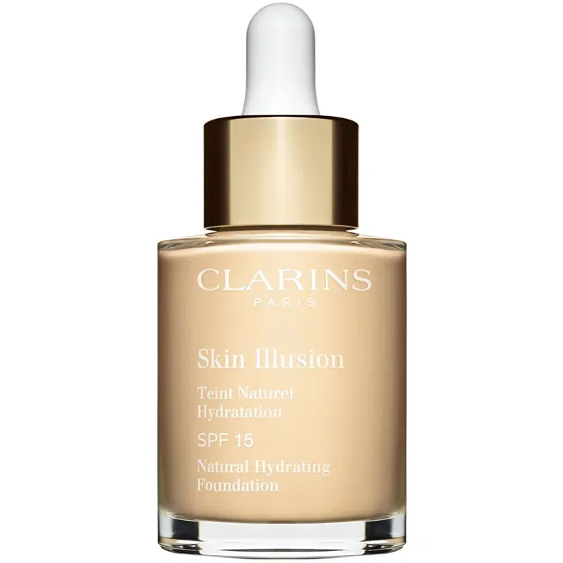 Clarins Skin Illusion Natural Hydrating Foundation makeup radiant cu hidratare SPF 15 culoare 100.5W Cream 30 ml