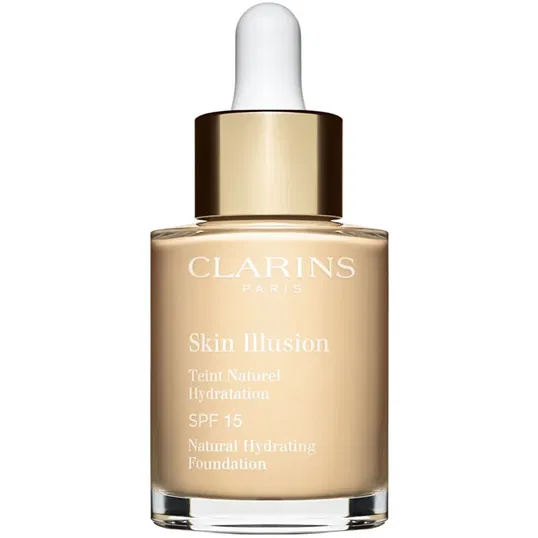 Clarins Skin Illusion Natural Hydrating Foundation makeup radiant cu hidratare SPF 15 culoare 100.5W Cream 30 ml