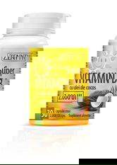 Super Vitamina D3 cu ulei de cocos, 30 capsule, Zenyth