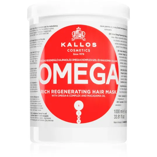 Kallos KJMN Professional Omega masca de par hranitoare cu ulei de macadamia si complex omega 6 1000 ml