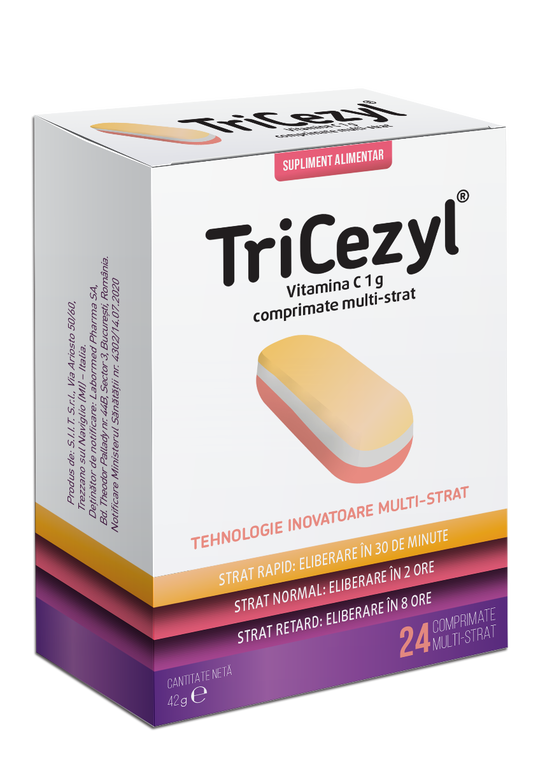 Tricezyl, 24 comprimate multi-strat, Labormed