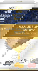 Dropsuri cu miere de Manuka MGO 400 si ghimbir cu lamaie, 65g, Manuka Health