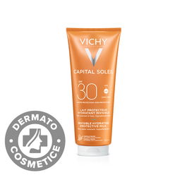 Lapte hidratant pentru protectie solara SPF 30 pentru fata si corp Capital Soleil, 300ml, Vichy
