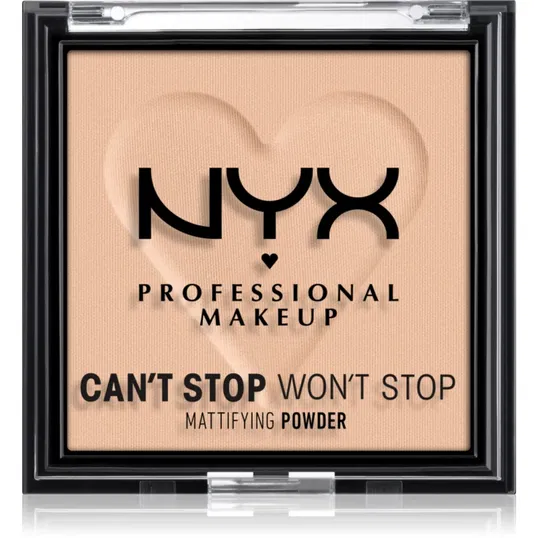 NYX Professional Makeup Can't Stop Won't Stop Mattifying Powder pudra matuire culoare 03 Light Medium 6 g