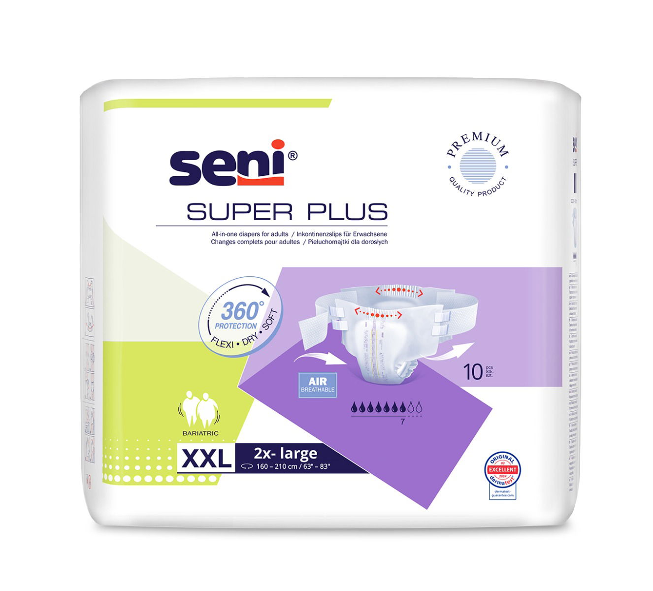 Scutece cu sistem inchis Super Plus XXL, 10 bucati, Seni