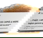 Sapun natural pentru pielea uscata cu ovaz + lapte de capra si miere, 130g, Sabio