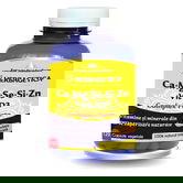 Ca+Mg+Se+Si+Zn Organice cu Vitamina D3, 120 capsule, Herbagetica