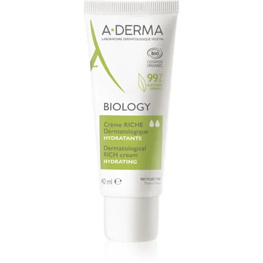 A-Derma Biology Rich Cream produs hrănitor pentru ten uscat sensibil si foarte uscat 40 ml