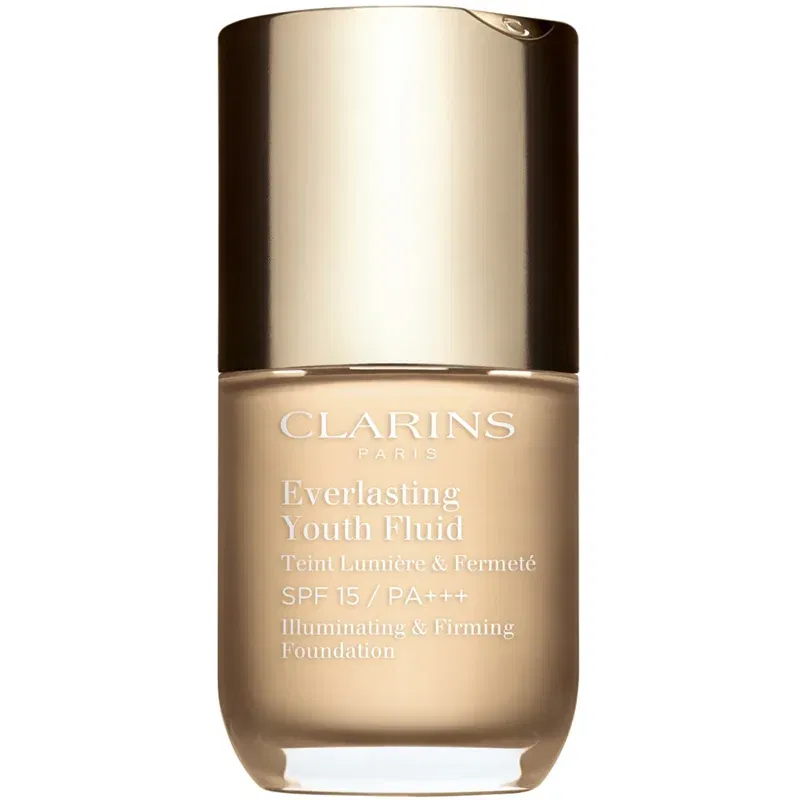 Clarins Everlasting Youth Fluid Foundation make-up pentru luminozitate SPF 15 culoare 100.5 Cream 30 ml