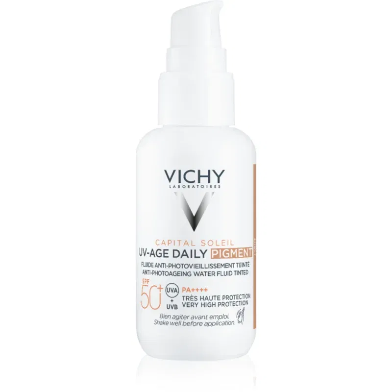 Vichy Capital Soleil Daily SPF50+ fluid protector tonifiant pentru față SPF 50+ culoare Light 40 ml